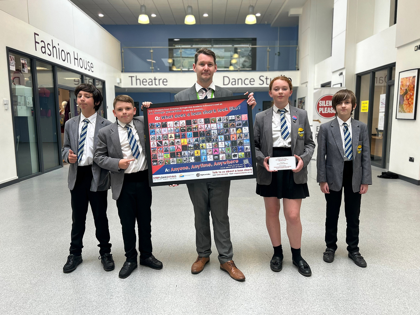 Bolingbroke students' financial safety poster